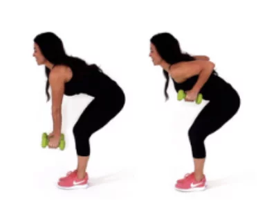 Bent Over Row Fat Exercise being done by Trainer Christina Carlyle