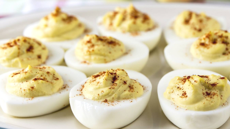 Deviled Eggs on a platter