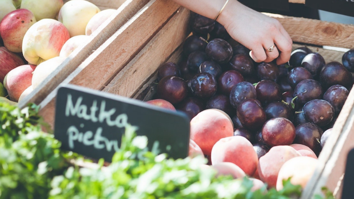 Shopping at farmers market