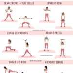 6 exercises in a 30 minute Workout routine being done by Trainer Christina Carlyle and text that says 30 Minute Full Body Workout for Women