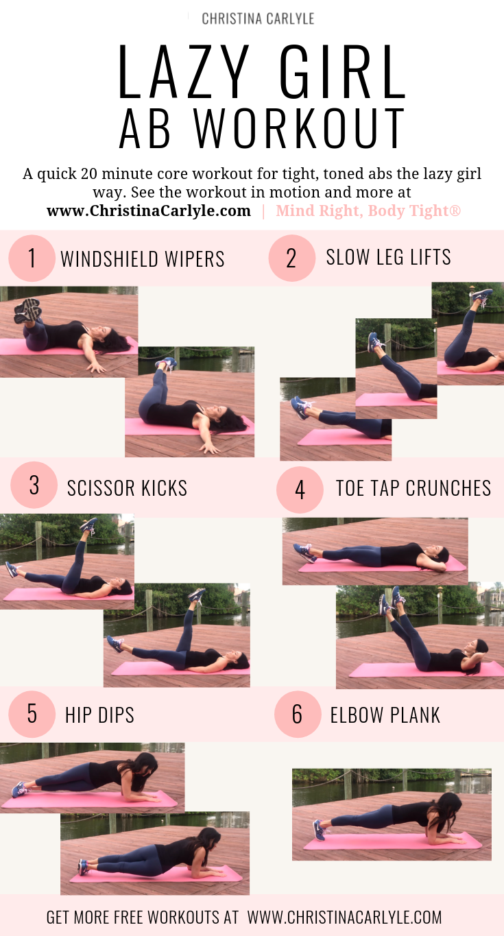 Lazy Girl Ab Workout done by Christina Carlyle