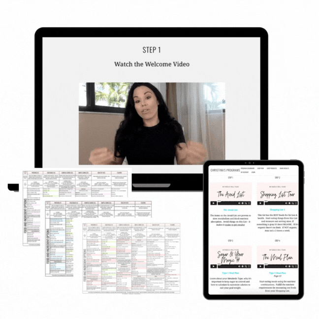 a gif of different Metabolic Type Meal Plan Meal Examples by nutritionistChristina Carlyle